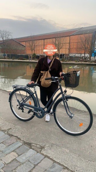 Vélo de ville type hollandais image