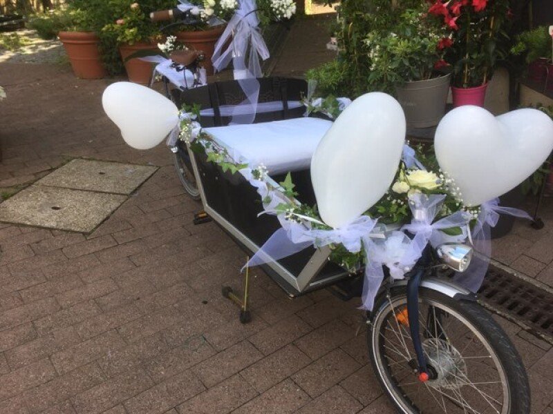 Vélo cargo mariage Wedding cargo bike image
