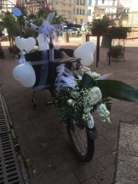 Vélo cargo mariage Wedding cargo bike image
