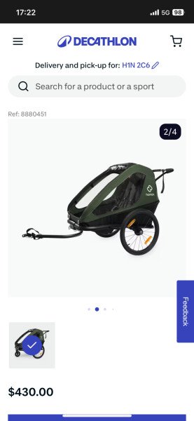 Remorque HAMAX IXPLORER + siège bébé image