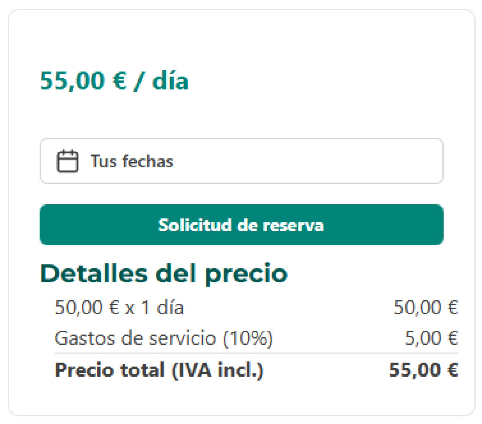 Solicitud de alquiler de bicicleta