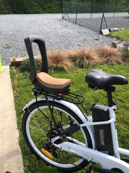 Vélo électrique NEUF BLANC avec siège enfant image