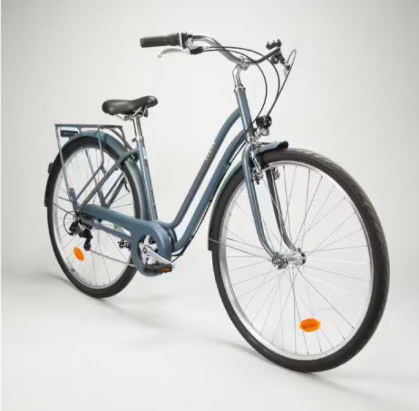 Vélo urbain Elops 120 à cadre bas bleu image