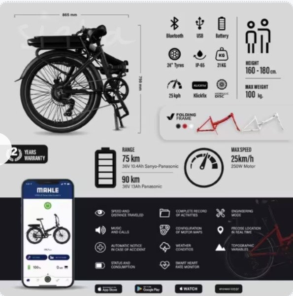 Chic Foldable Legend Siena Electric Bike image