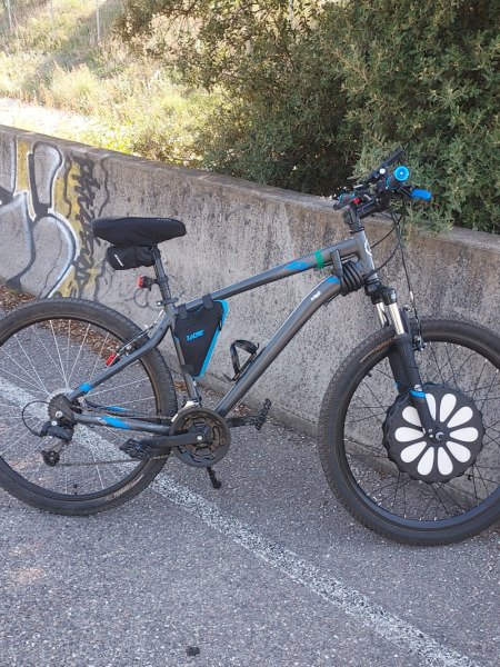 Rockrider 275P Bike with Teebike Electric Front Wheel image