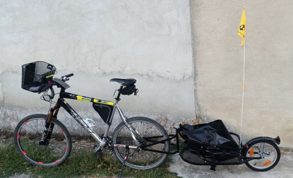 Remorque à une roue M-Wave Single 40 avec sacoche image