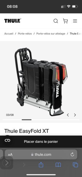 Support vélos Thule pour 3 vélos image