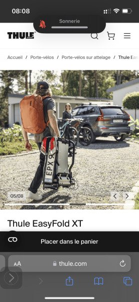 Support vélos Thule pour 3 vélos image