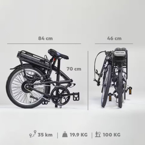 Vélo électrique pliable E FOLD 100 Noir image