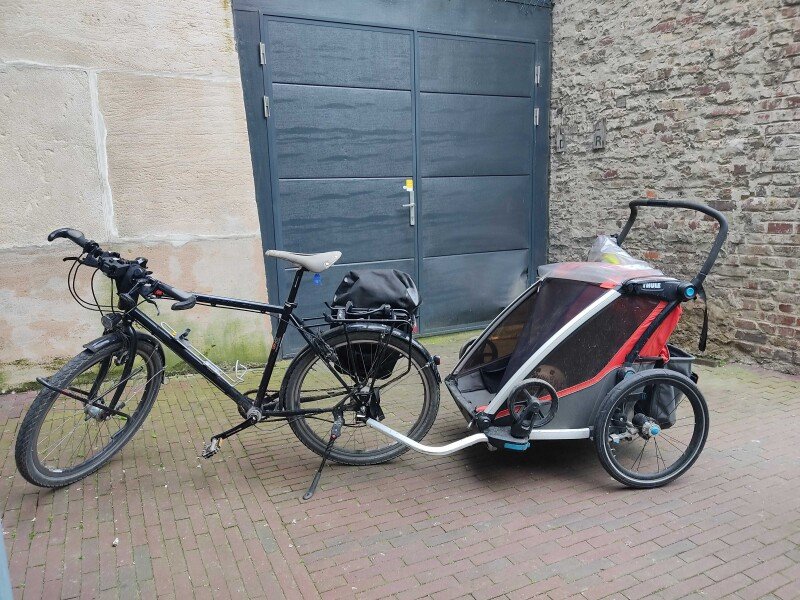 loue charette 2 places (+vélo, sacoches...) image