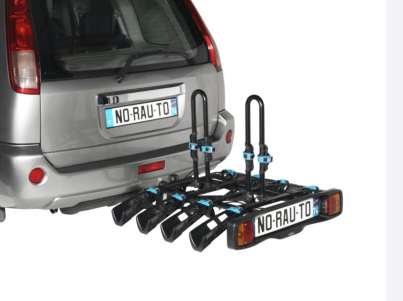Loue porte vélo 4 places sur boule d'attelage (inclinable) image