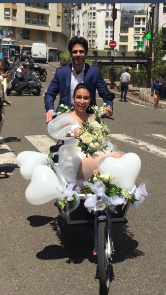 Vélo cargo mariage Wedding cargo bike image
