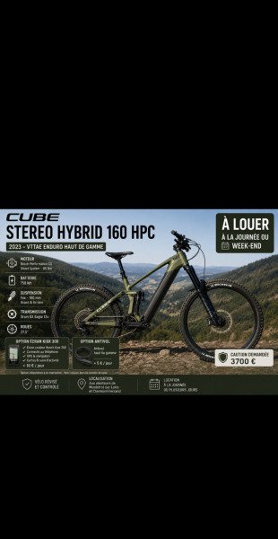 Vélo enduro électrique Cube STEREO HYBRID 160 HPC TM 750 image