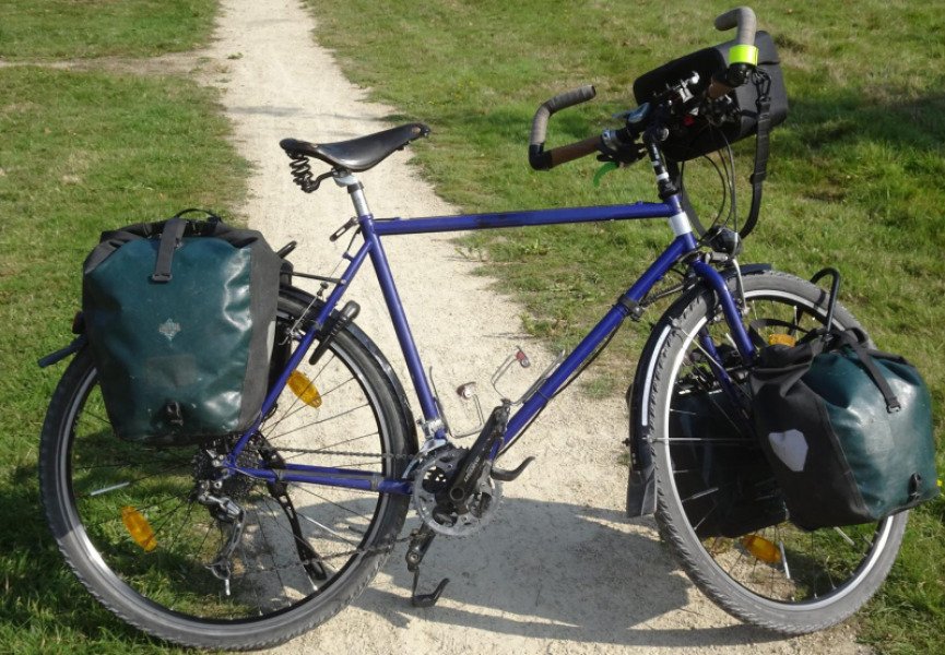 Vélo de randonnée pour voyage image